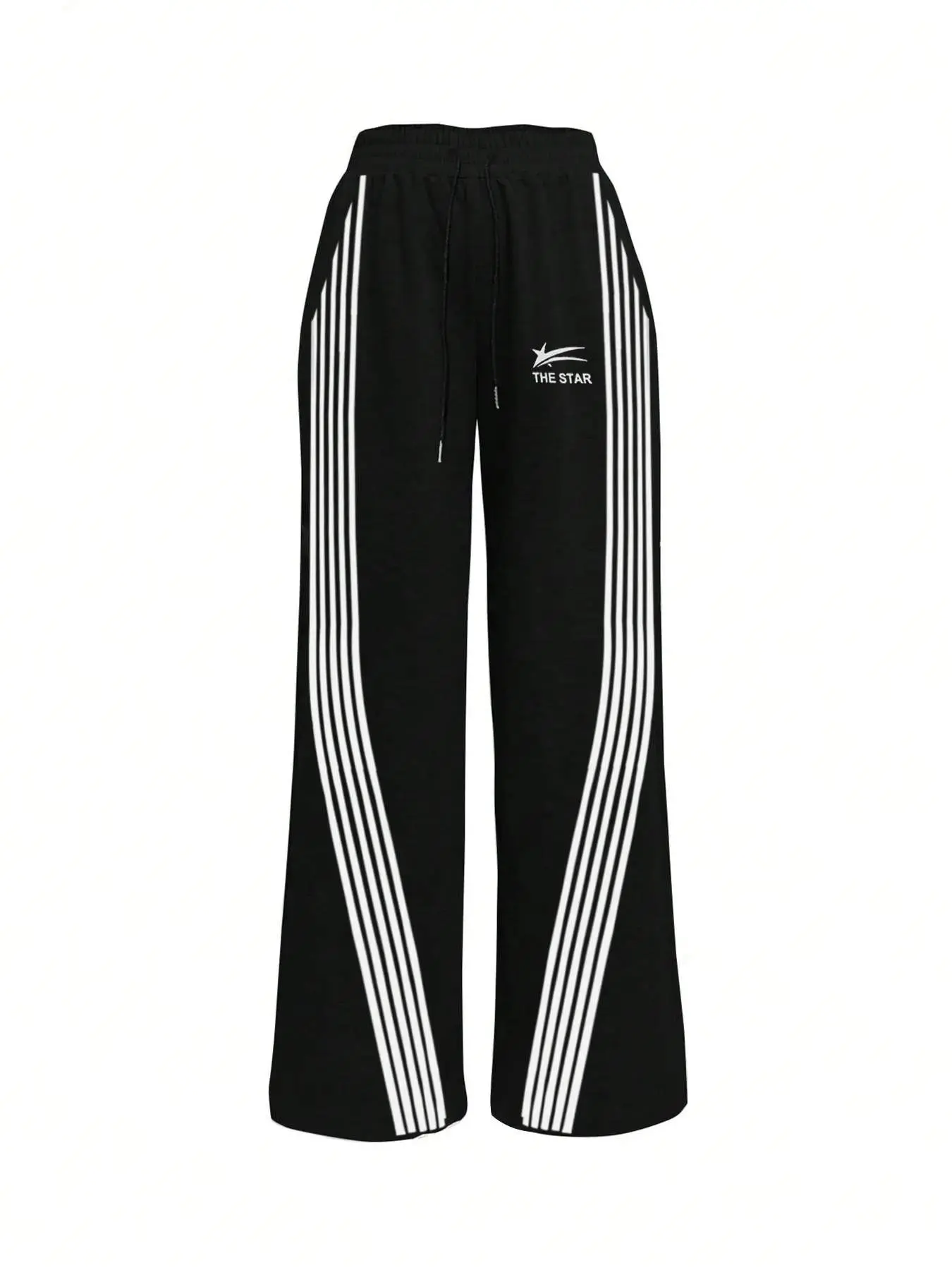 Women's Wide Leg Pants, Ribbon Embellished, Fashionable and Comfortable, Casual Daily Wear, Suitable for All Seasons
