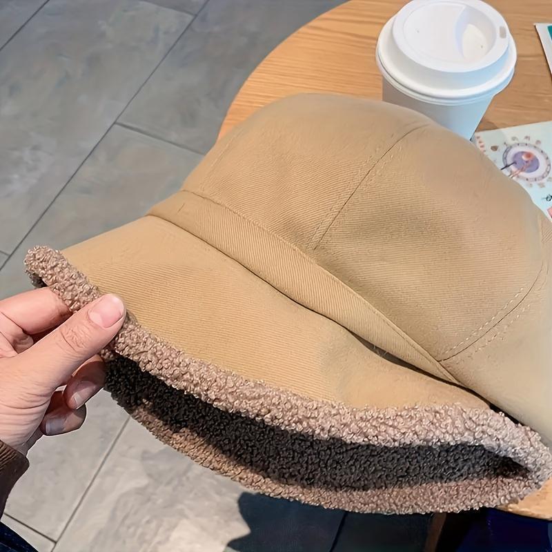 Women's Plush Bucket  – Cozy Fleece-Lined Winter  with Ear Protection, Non-Stretch Linen Fabric for Outdoor Cold Weather, Soft Warm Fashion Accessory for Streetwear, Travel, and Daily Wear Knit Heart Hat design beanie wool western newsboy unisex style