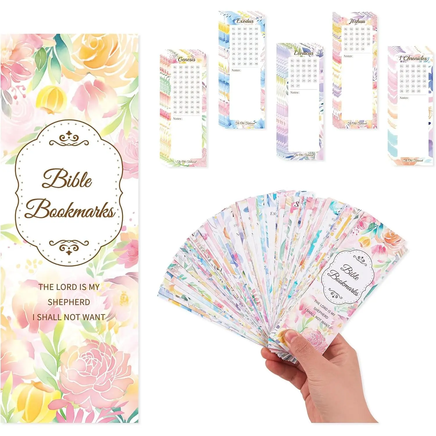 69 count Floral Paper  Bookmarks, Christian Book Marks for Reading Women & Men, Bulk Writable Bookmark Set for Adults & , Inspirational Religious Gifts for Book Lovers, Study Supplies