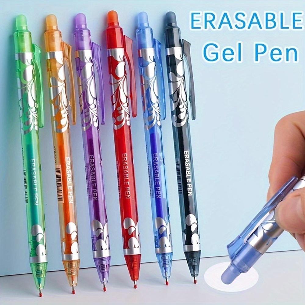0.5mm Erasable Gel Pen, 6/12pcs Colorful Erasable Gel Pen, Writing Pen College Student Pen for Office School Student, Office Stationery & Supplies