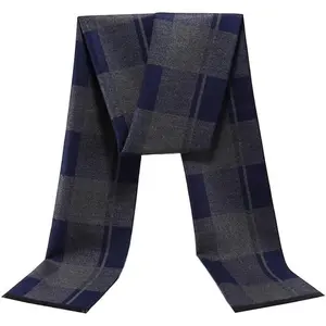 Men's Winter-Plaid-Tartan-Scarf – Warm Ultra-Soft-Scarf with Tassels Cold-Weather-Wrap