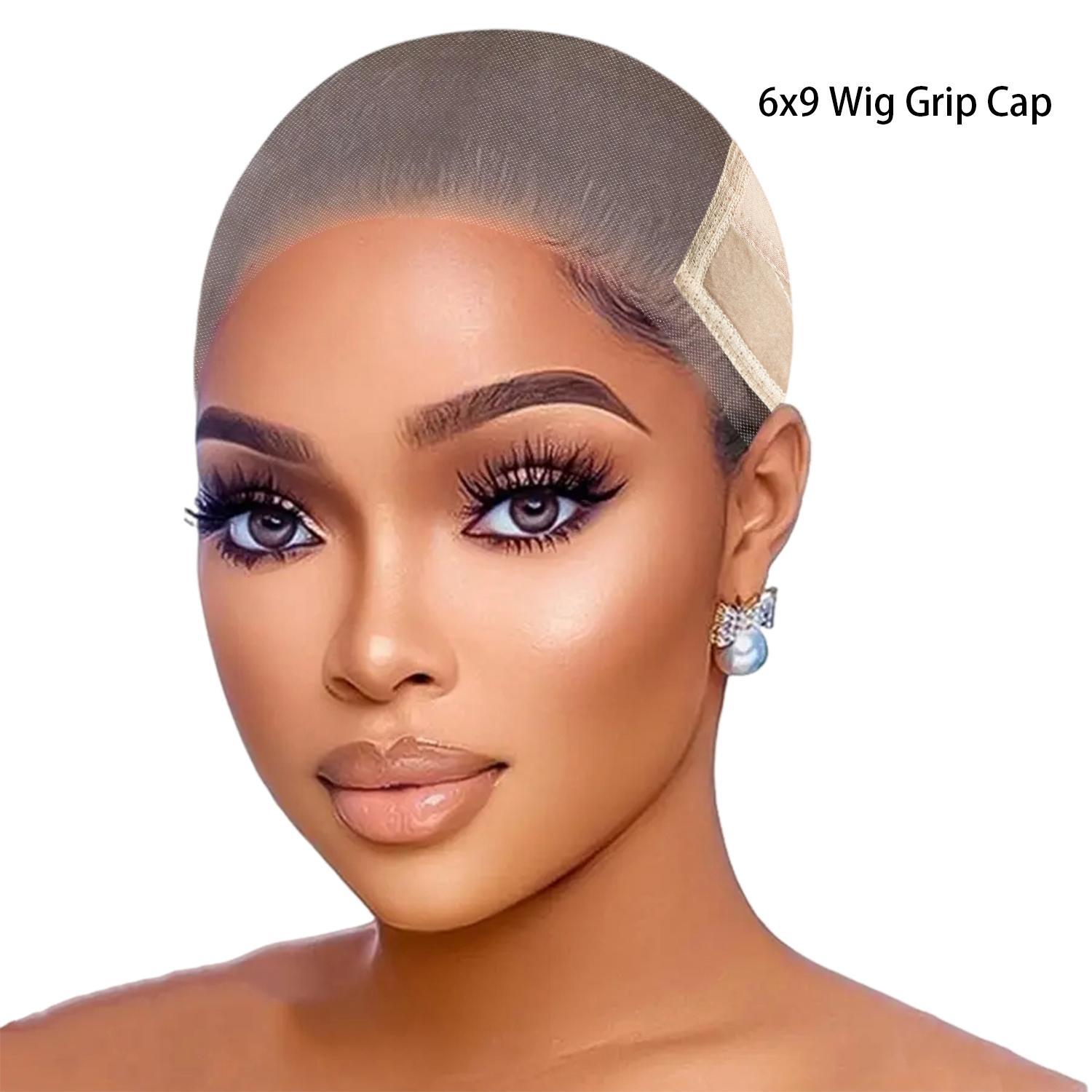 Lace Grip Wig Cap for Women, Transparent Lace Front Wig Caps, Non Slip Wig Gripper for Keeping Wigs in Place, Hair Weave Extensions, Wig Cap with Grip Headband, Wig Glue Alternative