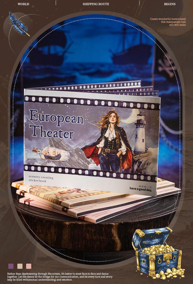 4 designs, 1 pack 20 vintage stickers with detective, ball, cowboy, nautical themes, minimalist style, PET waterproof material, self adhesive DIY planner decoration scrapbook sticker pack