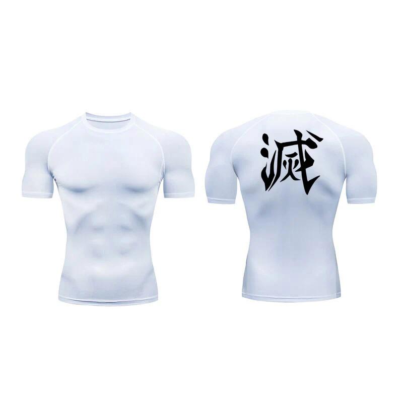 2026 Devil Killer Printed Men's Tight Shirt Fitness Underwear Short Sleeve Quick drying Sports T-shirt T-shirt Top