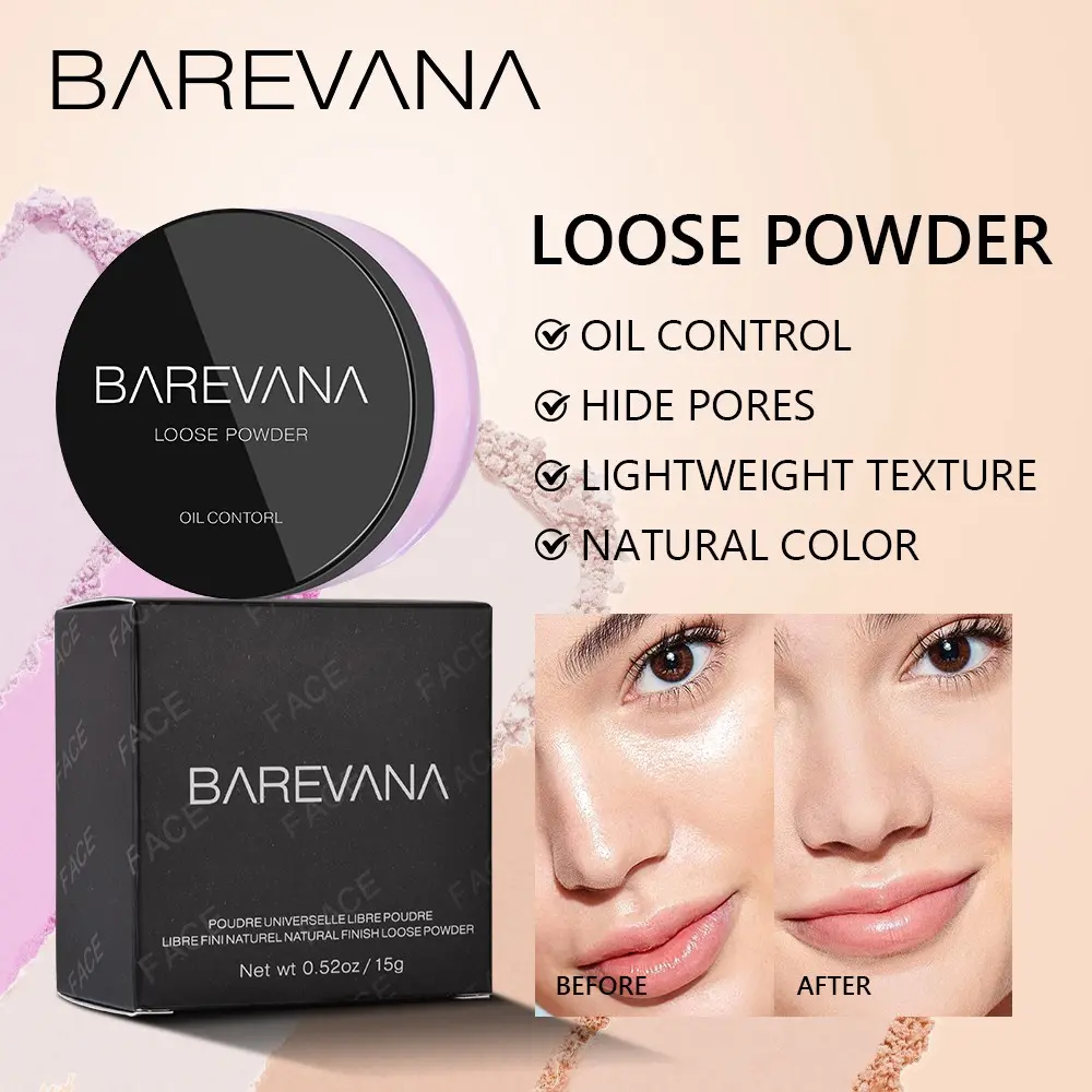 Oil Control Loose Powder, Moisturizing Matte Setting Powder, Long-Lasting, Fine Transparent, Waterproof Sweatproof Makeup, Official Authentic