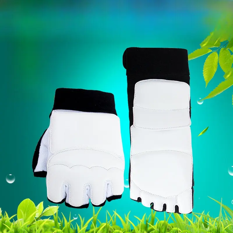 Karate Taekwondo Protective Hand Gloves and Foot Pads for Sparring, Bag Training, and Competition