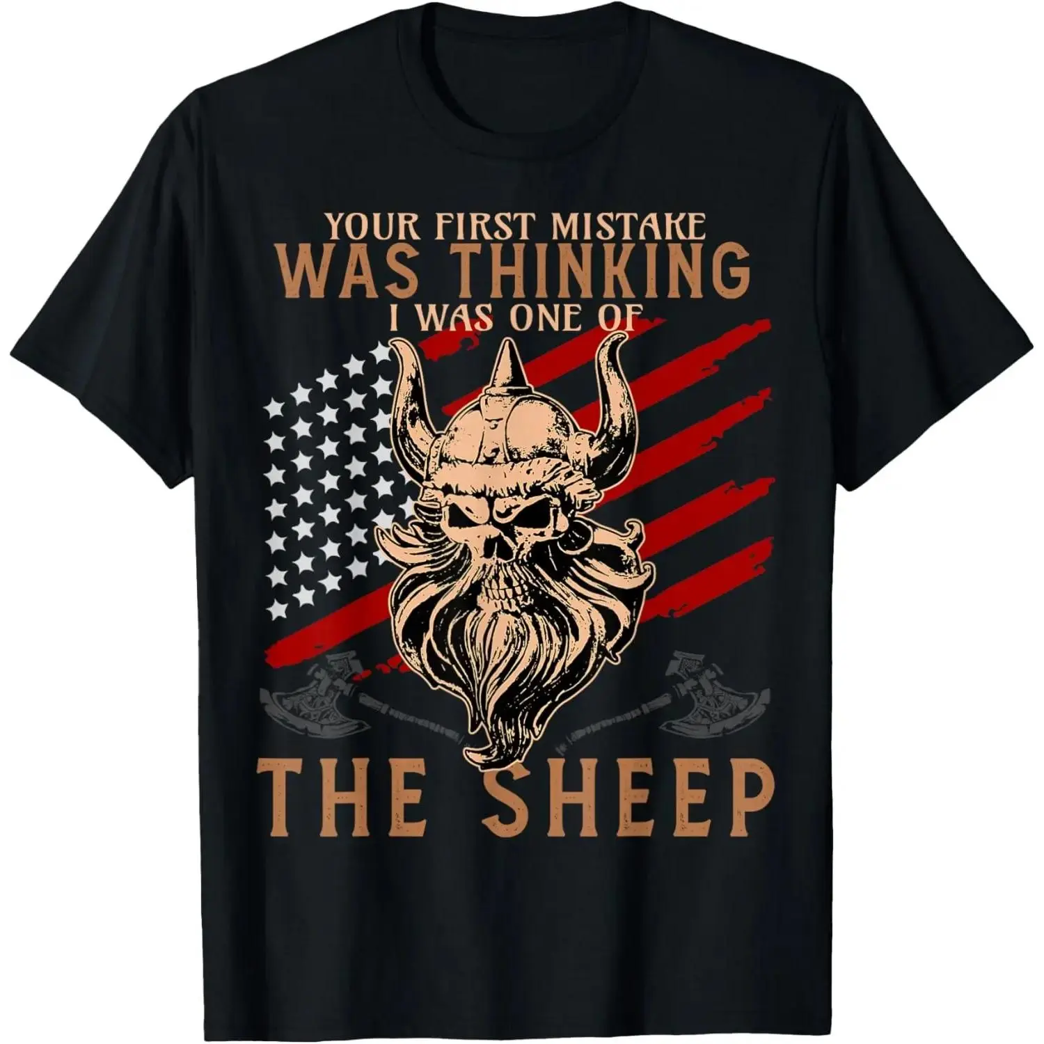 Viking Streetwear T-Shirt, Norse Graphic Short Sleeve Tee, Casual Warrior Top for Hangout
