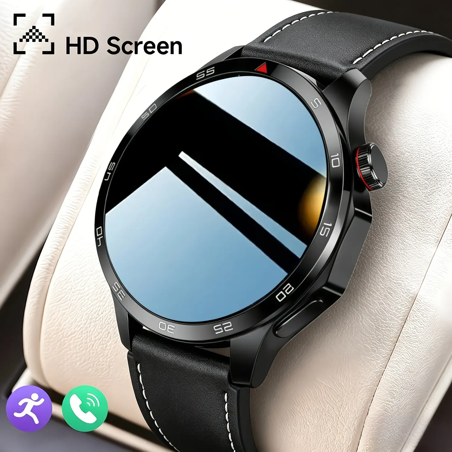 2026-HD Smart Watch, HD Touchscreen, Wireless Calling, Multiple Sports Modes, Fitness Tracker, USB Charging, Compatible with iOS & Android, Wearable