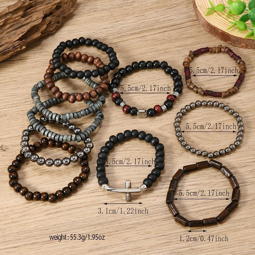 Random 36/41/72 Pcs Vintage Bohemian Style Beaded Bracelets Set - Handmade with Elastic String, Coconut Shell & Wooden Beads, Stylish Women's Retro Jewelry, Perfect for Daily Wear & Holiday Gifting
