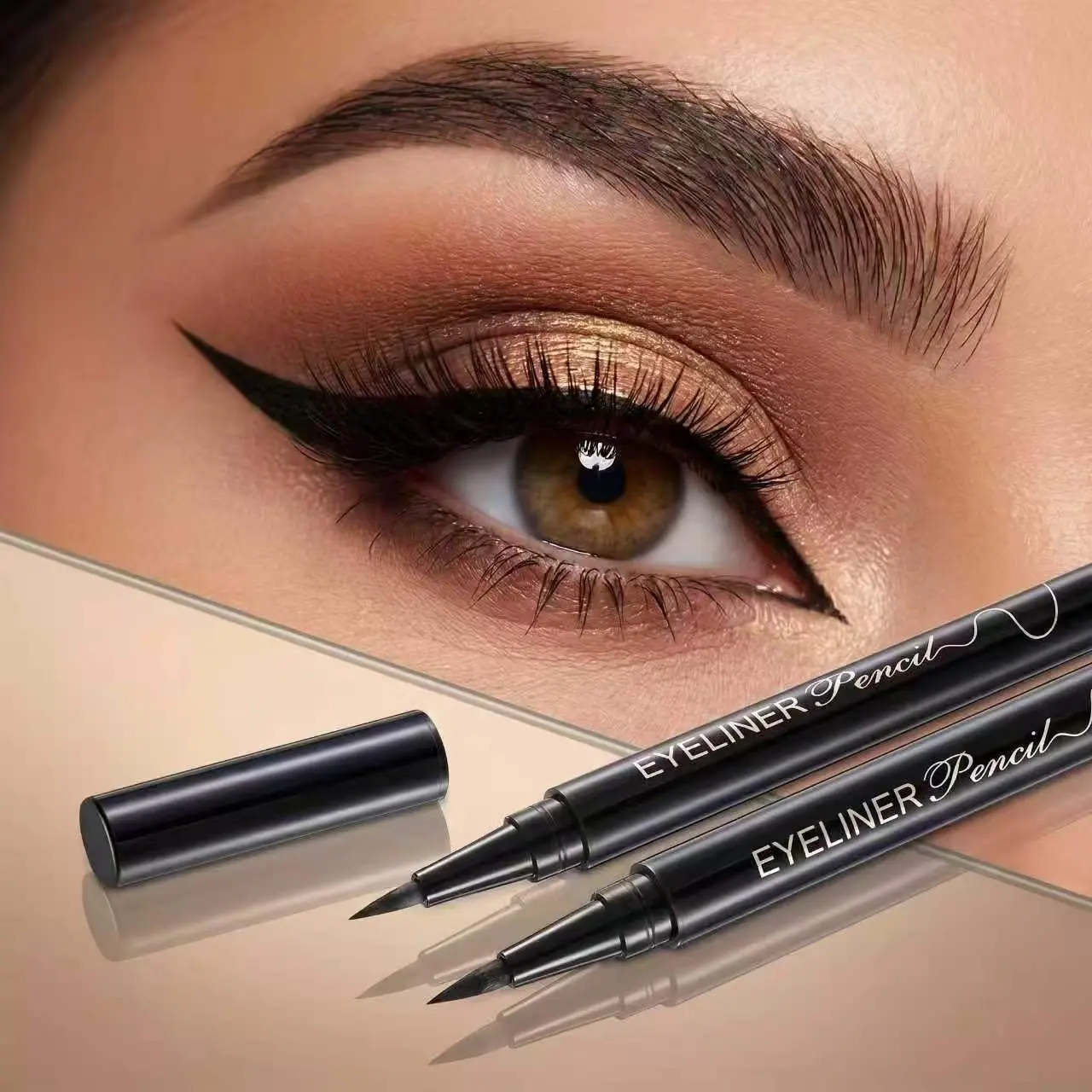 3-Pack Ultra-Fine Liquid Eyeliner｜Quick-drying and film-forming, waterproof and frost-resistant, smudge-proof, ultra-fine tip. Beginner-friendly, precisely draw delicate eyeliner in one stroke, long-lasting wear, suitable for all makeup looks,