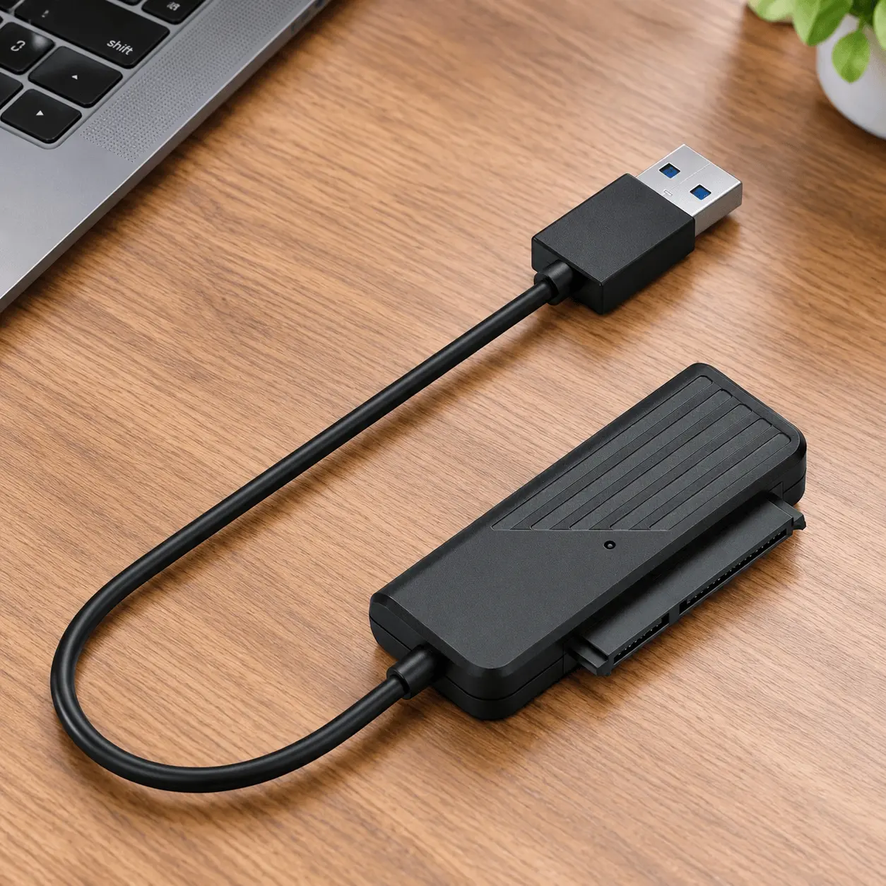1PC USB 3.0, Type C Optional Converter Cable, SATA Hard Disk with UASP Adapters, Compatible with Windows, Linux, Mac