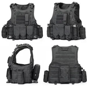 Tactical Vest for Men, Airsoft Vest, Black Molle Vest and Cap Protective Equipment, Tactical Airsoft GearC34SoftHomeGoods