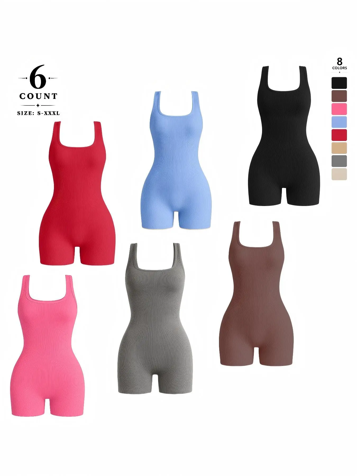 Women Seamless Yoga Jumpsuit｜Shapewear Bodysuit｜Tummy Control Waist Slimming Jumpsuit｜Butt Lifting Leg Shaping Bodysuit｜Sleeveless Workout Romper｜High Waist Seamless Activewear｜Yoga Gym Running Casual Outfit
