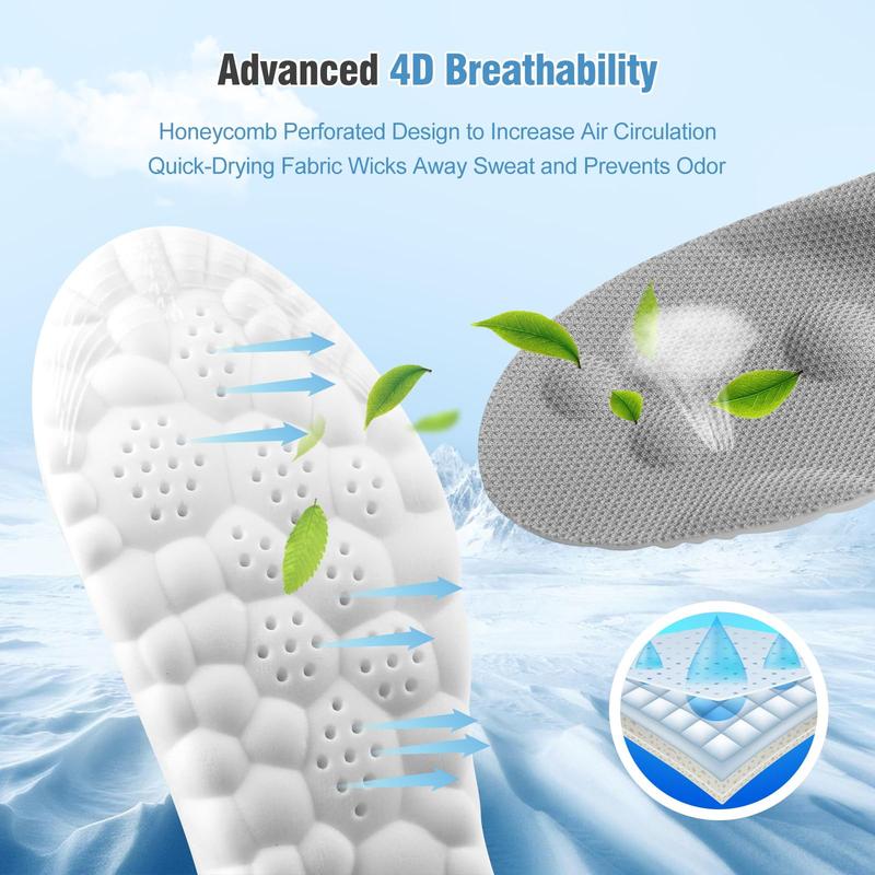 Soft Elastic Breathable Shoe Insoles - Lightweight and Sweat Absorbent, Comfortable for Non Tiring Feet in Bedroom Footwear Soft Elastic Breathable Shoe Insoles - Lightweight and Sweat Absorbent, Comfortable for Non Tiring Feet in Bedroom Footwear