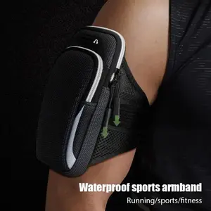 Universal Running Sport Armband Phone Holder - Water-Resistant Jogging Waist Bag for Runners, Fits Smart Phones Under 7.2 in, Trail Running Compatible