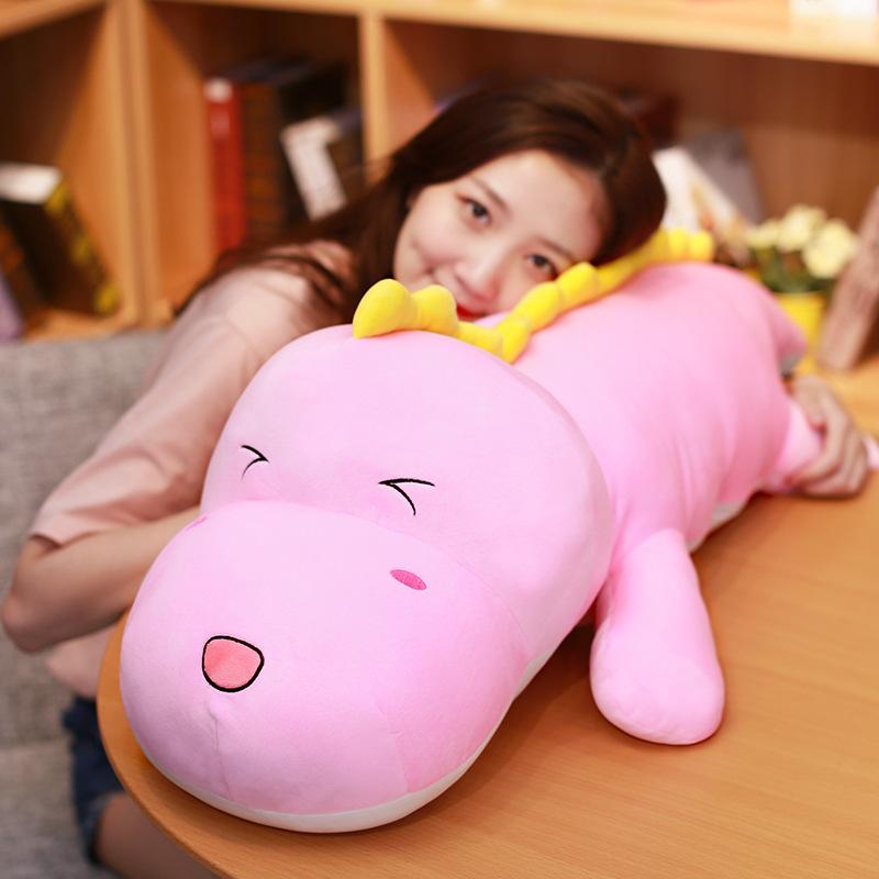 New 80CM Big Long Cute Dinosaur Plush Toy Soft Cartoon Animal Crocodile Plush Doll Boyfriend Pillow Child Girl Birthday Gift