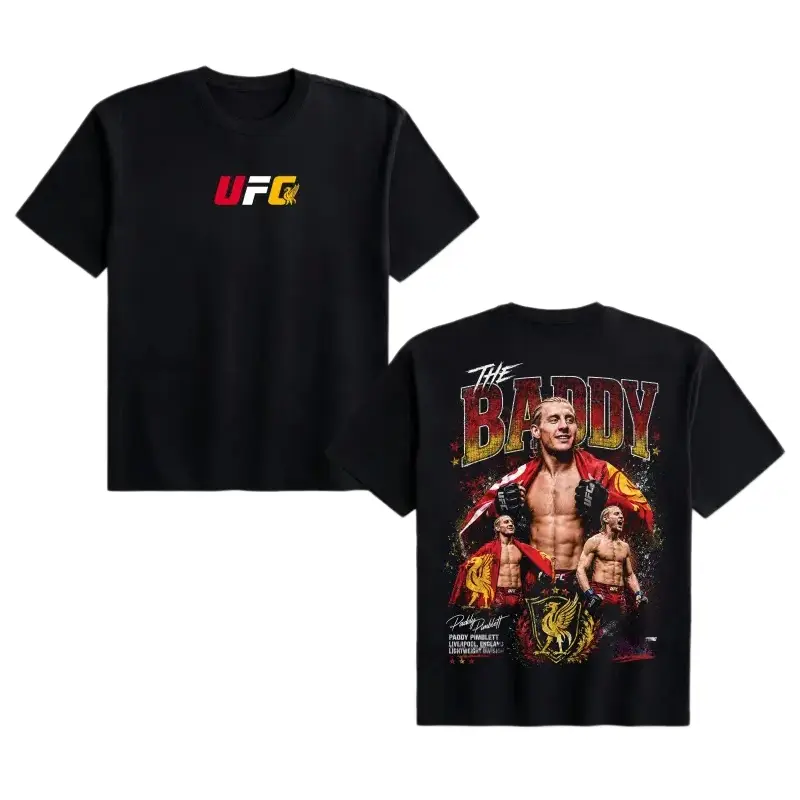 Men's UFC Paddy Pimblett The Baddy T-Shirt, The Baddy UFC Graphic Tee, UFC MMA Shirt, Gift for Fighters, Sports Apparel Cotton Tee, UFC Merch, Vintage Casual Style Gift,Muppet