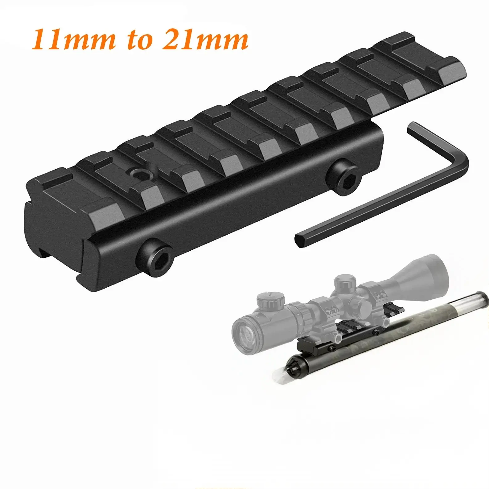 Scope Mount Adapter 11mm to 21mm Rail Clamp, 11mm Dovetail to 21mm Conversion Mount, Fit  Hunting Scope Mount, Accessories, Compatibility