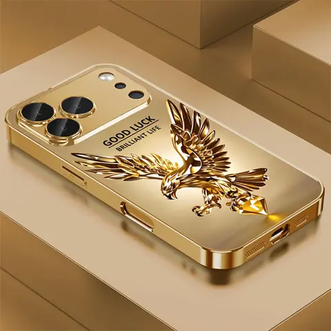 Good Luck Golden Eagle 2D Full Print Smartphone Cover - Full Protection Accessories, Protector Case for iPhone 18 17 Pro Max,16,15,14,13,12,11 & Galaxy S25 Ultra,S24,S23,S22,S21,S20,A Series - ZQ216
