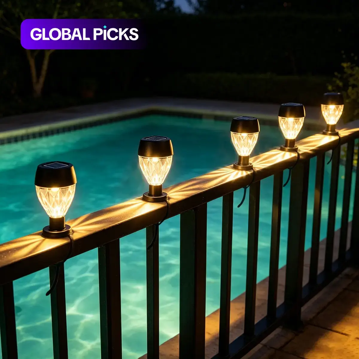Solar String Lights Set, Outdoor Fence Decor, Party Atmosphere Lighting, Poolside Landscape, Balcony Railing Light, Social Gathering Background Illumination, Solar Decorative Lights, Solar Garden Lights #GLOBAL PICKS