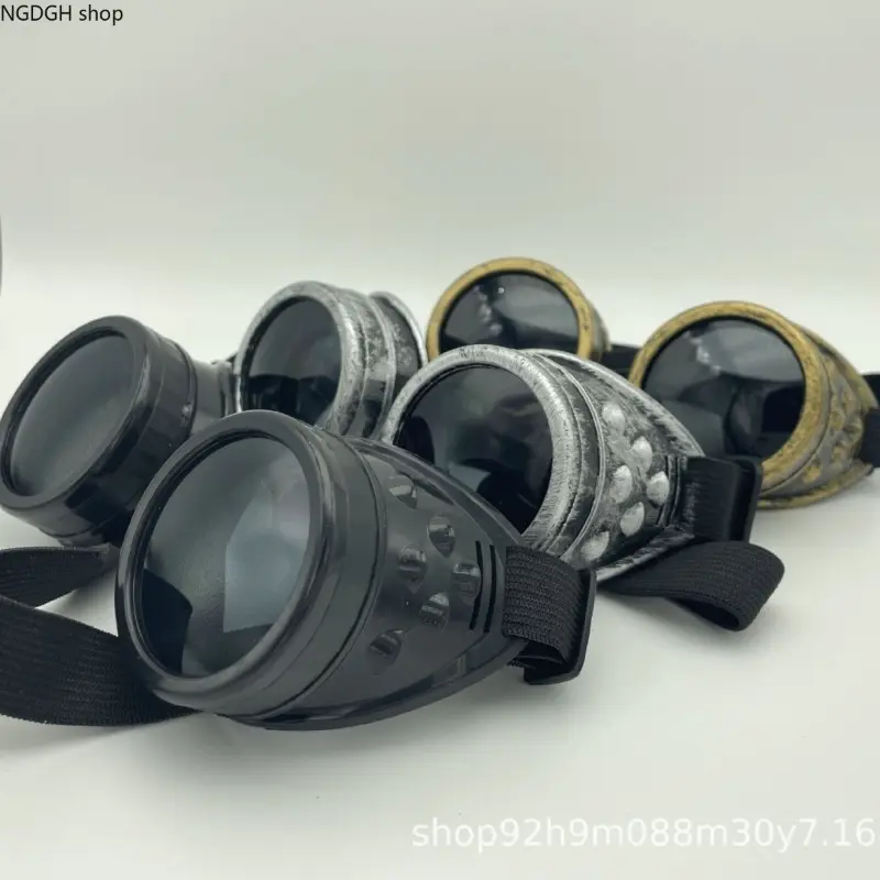 Vintage Goggles - Steampunk Welding Motorcycle Glasses, Adjustable Retro Sunglasses for Men Women, Fashion Cosplay Party & Daily Outdoor Eye Protection