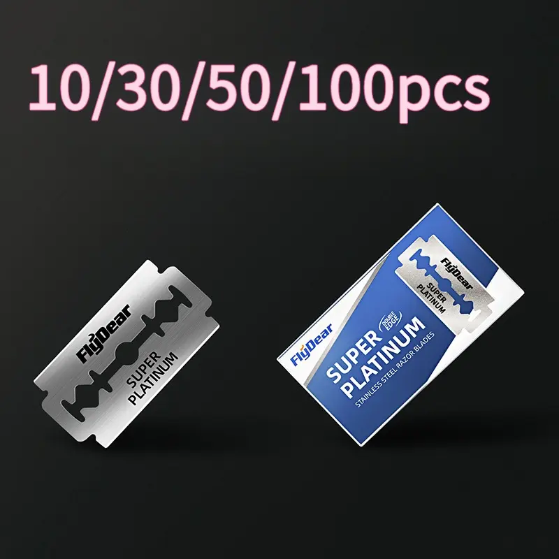10/30/50/100pcs Razor Stainless Steel Double sided Blade Shaver Shaver Shaver Vintage Shaver Manual Shaving for Men Replacement Blades