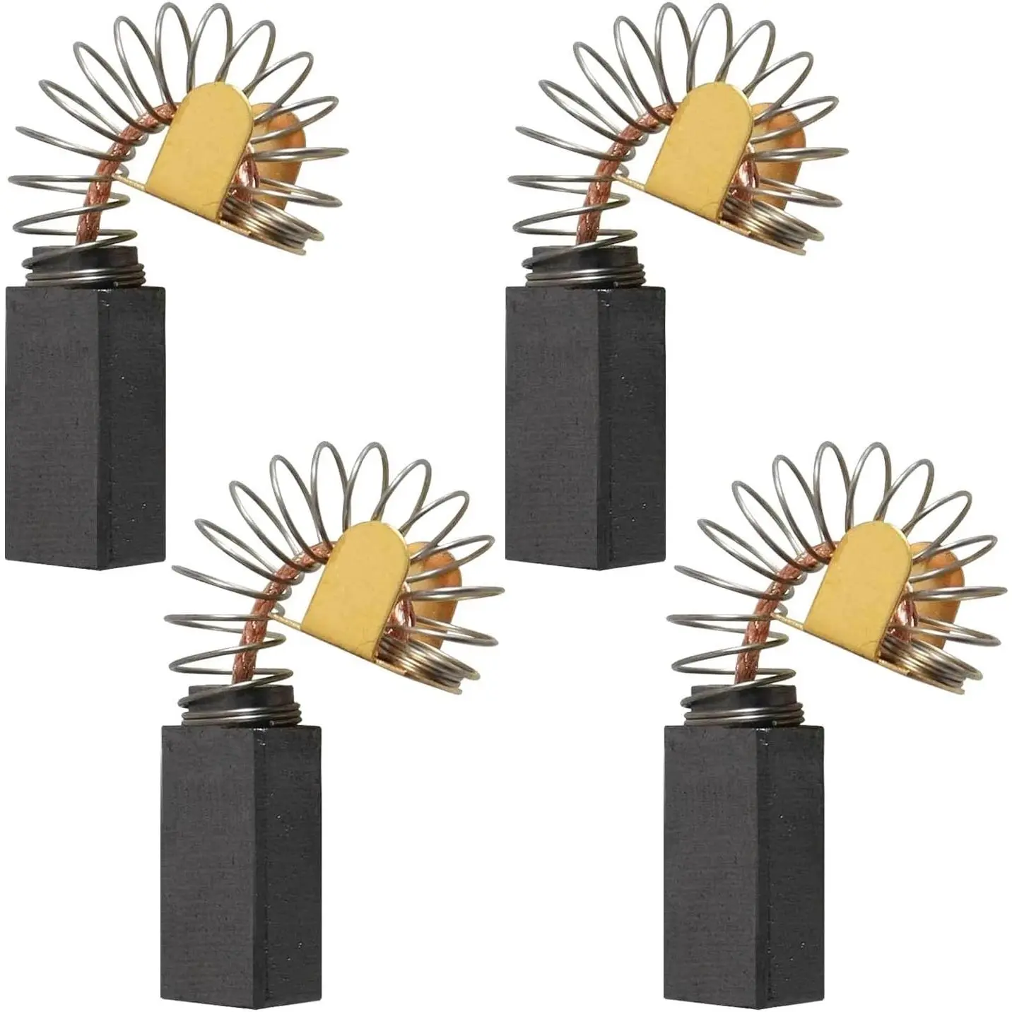 1619X08020 Exact Size High-Graphite Synthetic Carbon Brushes (4pcs) for Skilsaw HD77 Circular Saws, RH540M Rotary Hammer, PorterCable 43701 - Strong Conductivity, High Temp Resistance for Woodworking Workshops, Construction Sites