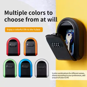 Plastic Key Box for Homestays with Combination Lock, Secure Key Storage Solution, Security Lock Box, Ideal for Construction Sites and Apartments