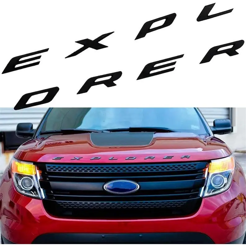 3D Front Hood Explorer Letters Decal Fit for 2011-2026 Explorer Model Emblem Badge