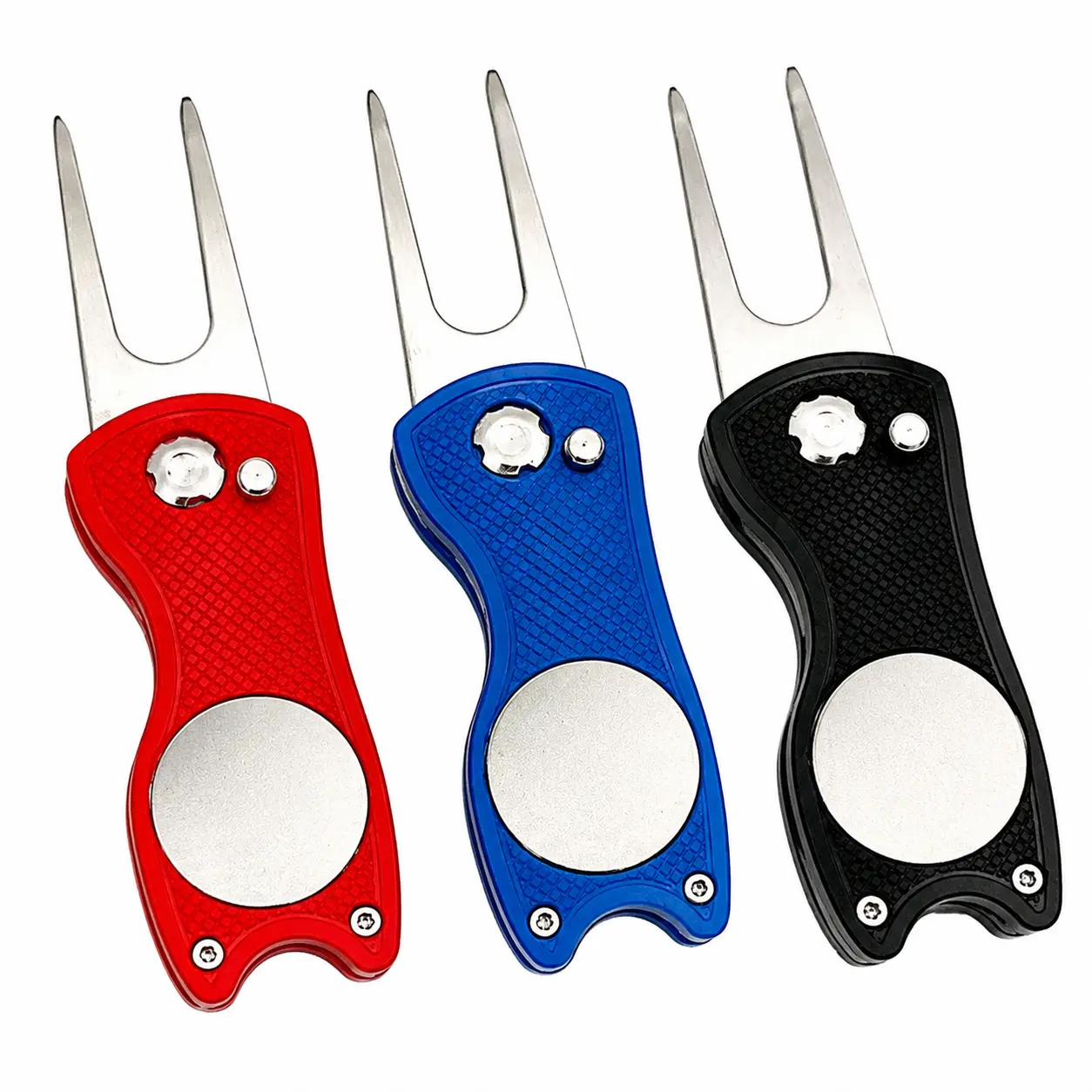 Professional Pop-Up Golf Green Fork Tool Made from Durable Stainless Steel for Precision Ball Mark Repair – Compact, Lightweight, and Ideal for Individual or Small-Batch Customization