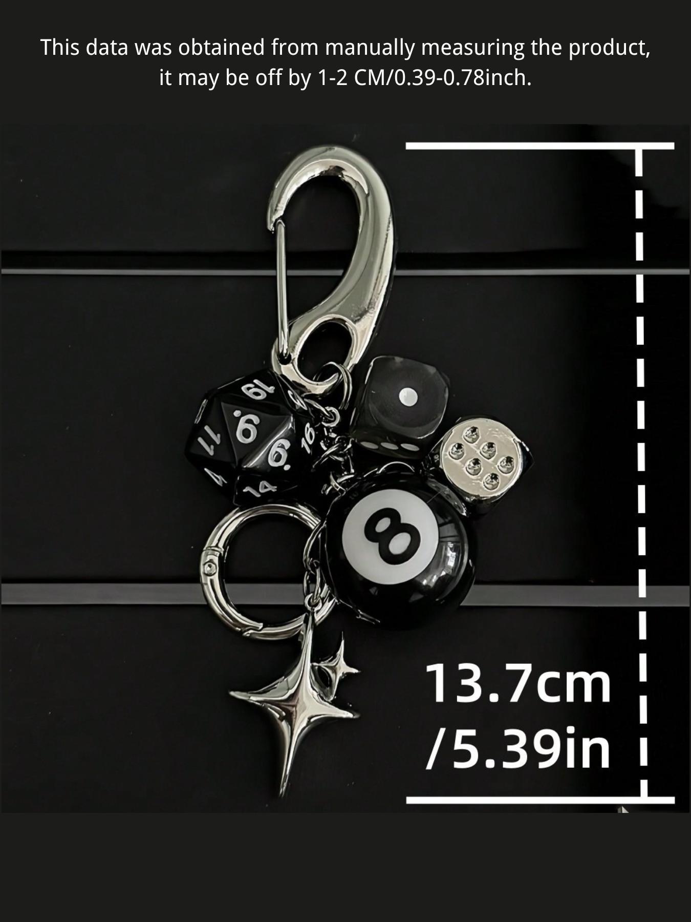 Handmade Vintage Style Keychain, Dice Beaded Pendant, Perfect Gift, Bag Charm, Car Decoration, Unique Fun Accessory