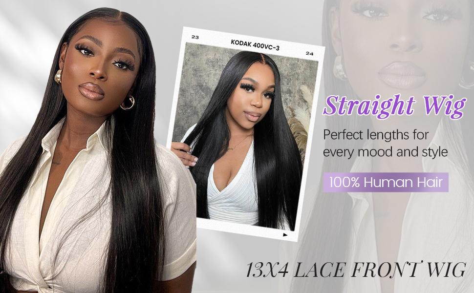 Bling Hair 180% Bone Straight 360 HD Full Lace Frontal Human Hair Wigs  For Woman Cheap Brazilian 13X6 13x4 Lace Front Human Hair Wig Smooth Pre Plucked 12-36 Inch Wholesale