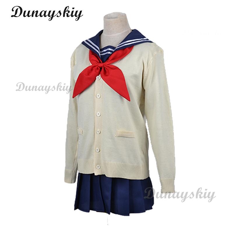 Cross Body/Himiko Toga Cosplay Costume Anime Boku No My Hero Adult Man Woman Halloween School Sailor Uniform Suit