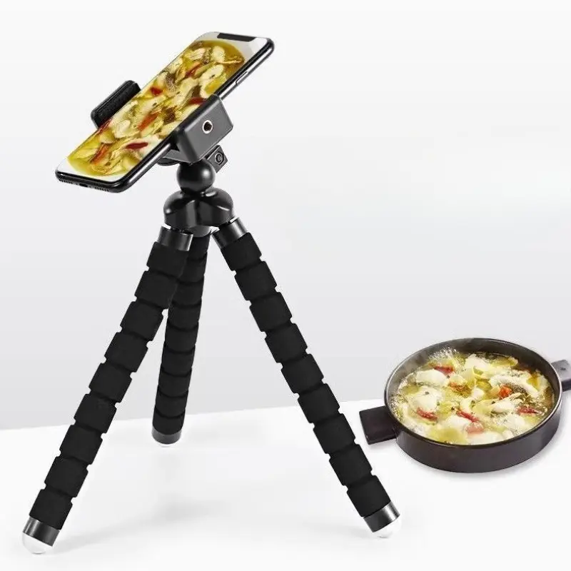 Portable Adjustable ABS Plastic Octopus Tripod - Universal Stand with Adjustable Strap, Tripod Mount for Smartphones, Selfie Camera Use in Desktop Photography, Phone Videography (Unisex Accessory, Single Unit), Smartphone