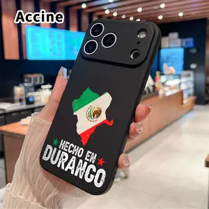 Straight Edge Phone Case for iPhone 17 15 16 14 Pro Max 13 12 11 XR XS Plus Air E  Durango's National Pride Pattern Full Body Protection Shockproof Soft Liquid Silicone Cover Cellphone Protective