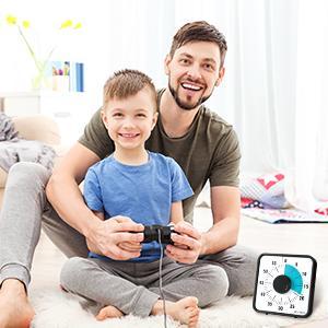 60-Minute Visual Countdown Timer, 7.5-Inch Oversize Classroom Visual Timer for Kids and Adults, Durable Mechanical Kitchen Timer Clock with Magnetic Backing (Blue)