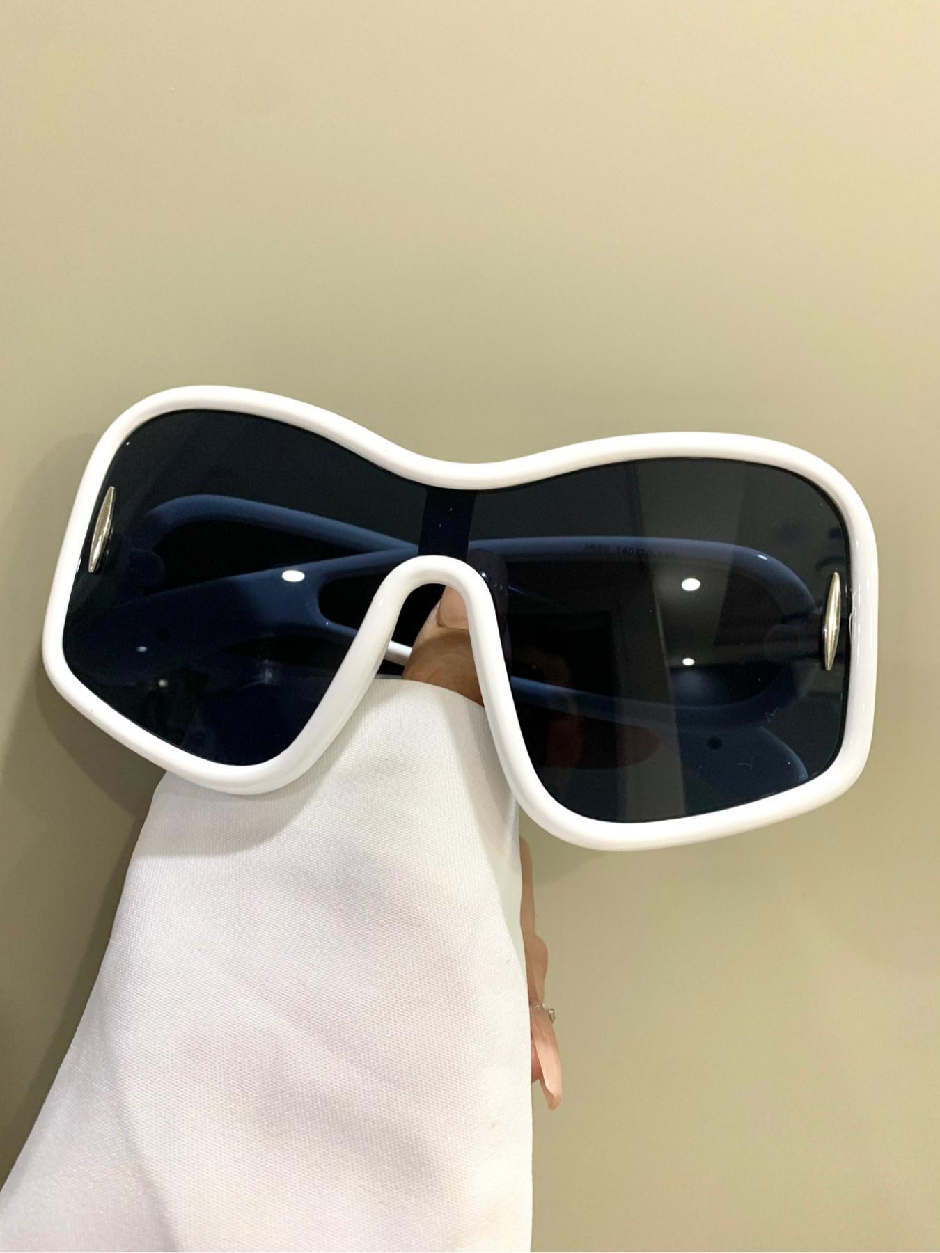 Unisex Punk Style Large Frame Glasses, Style Trendy Casual Eyeglasses for Travel Use, Novelty Frame Legs Glasses, Fashion Accessories for Outdoor Activities