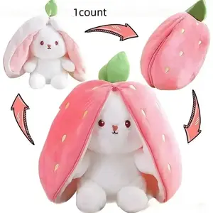 Cute Hidden Rabbit Bunny Plush, Soft Stuffed Animal Cuddly Gift, Unique Present, Holiday & Birthday Surprise for Friends & Family