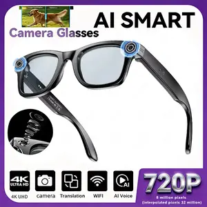 New Upgrade Smart glasses With Camera Video Recording AI Photo Recognition Bluetooth Call Translation Voice Sunglasses Men Women blue light filter uv protection