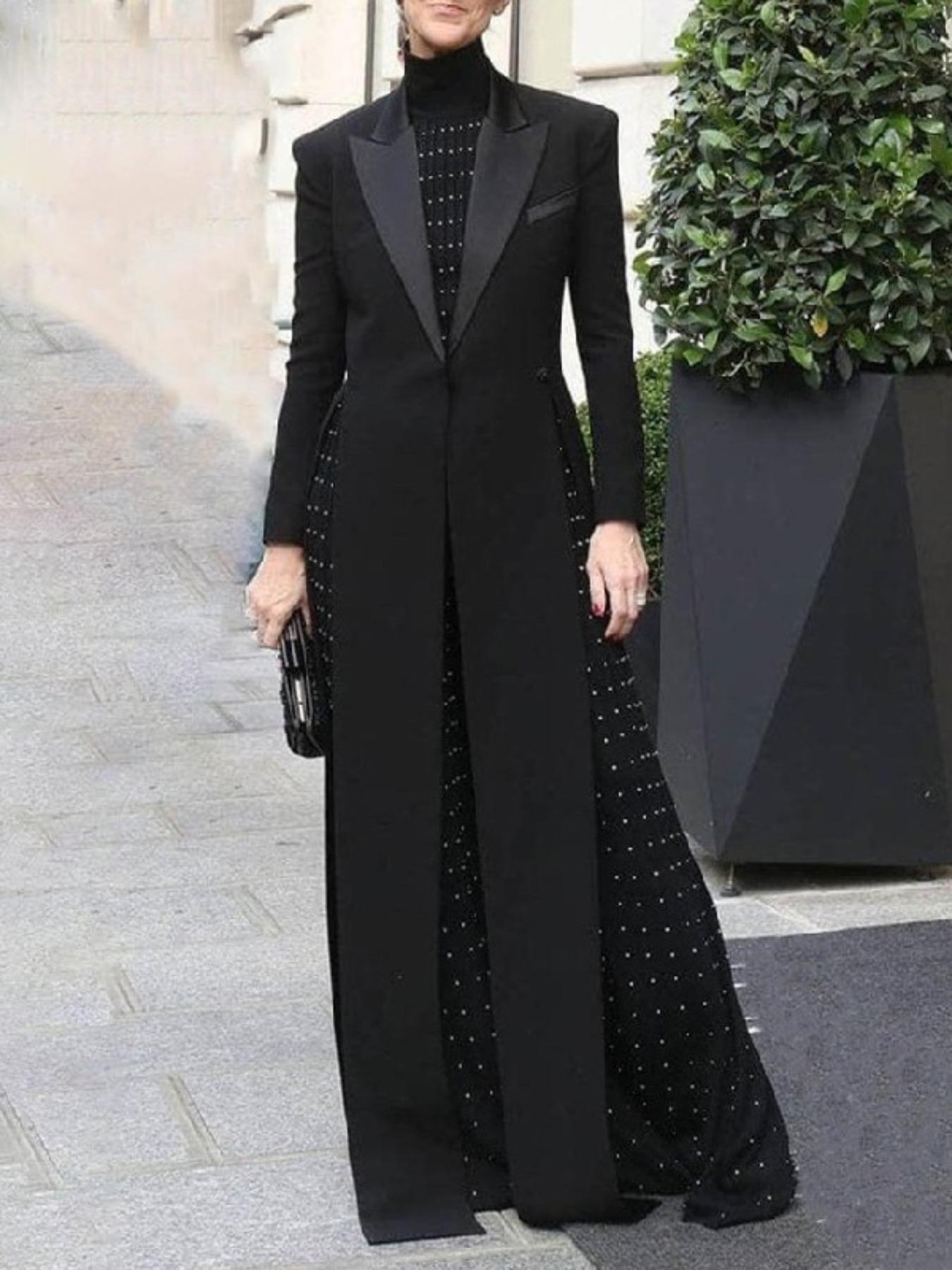 Women's Solid Color Open Front Long Coat, Elegant Fashion Long Sleeve Outerwear for Daily Outdoor Wear, Ladies Clothes for Summer, Womenswear