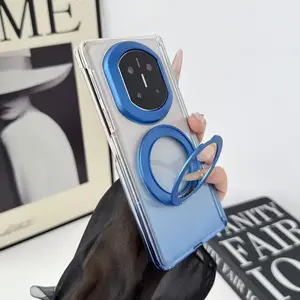 Magnetic Wireless Charging Phone Case for Huawei Mate X7 X6 X5 X3 Pura X Max, Translucent Hard Back Armor, Shockproof Protection Cover