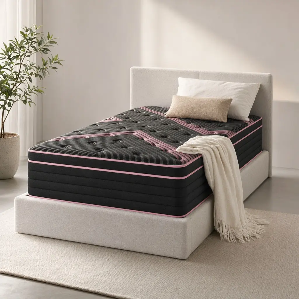Twin Size 10-Inch Hybrid Mattress - Memory Foam & Individually Pocket Springs, Medium-Firm, CertiPUR-US Certified, Knit Fabric, Cool Airflow, Allergy-Reducing