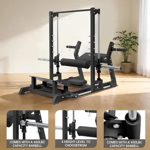 Garvee Hip Thrust Machine 770 LBS, Heavy Duty Plate Loaded Glute Bridge Machine with Band Peg & Weight Holder, Butt Exercise Workout Equipment for Home Gym Glute Building, Glute Trainer