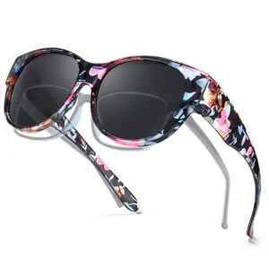 Women's Fit-Over Polarized Sports Sunglasses - Oversized Lenses, UV Protection, Trendy Design for Driving, Daily Wear