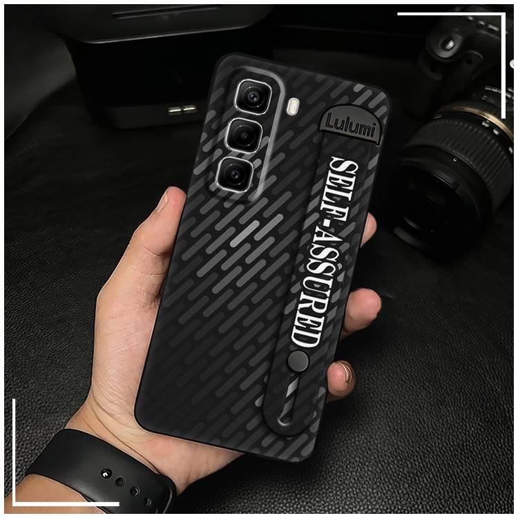 Dirt-resistant Back Cover Phone Case For infinix Hot50 Pro/X6881 Shockproof commerce Plain color masculine Anti-dust geometry Fashion Design simple Phone Holder Waterproof Durable
