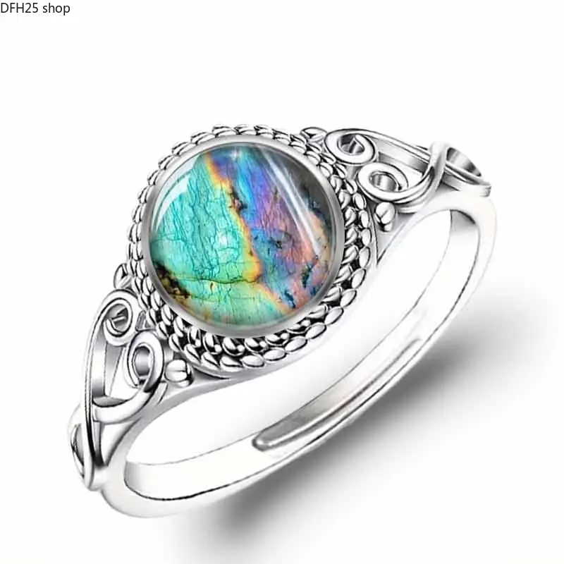 Colorful Textured Statement Ring for Women, Boho Style Alloy Finger Jewelry with Artistic Pattern for Daily Wear, Parties, and Gifting