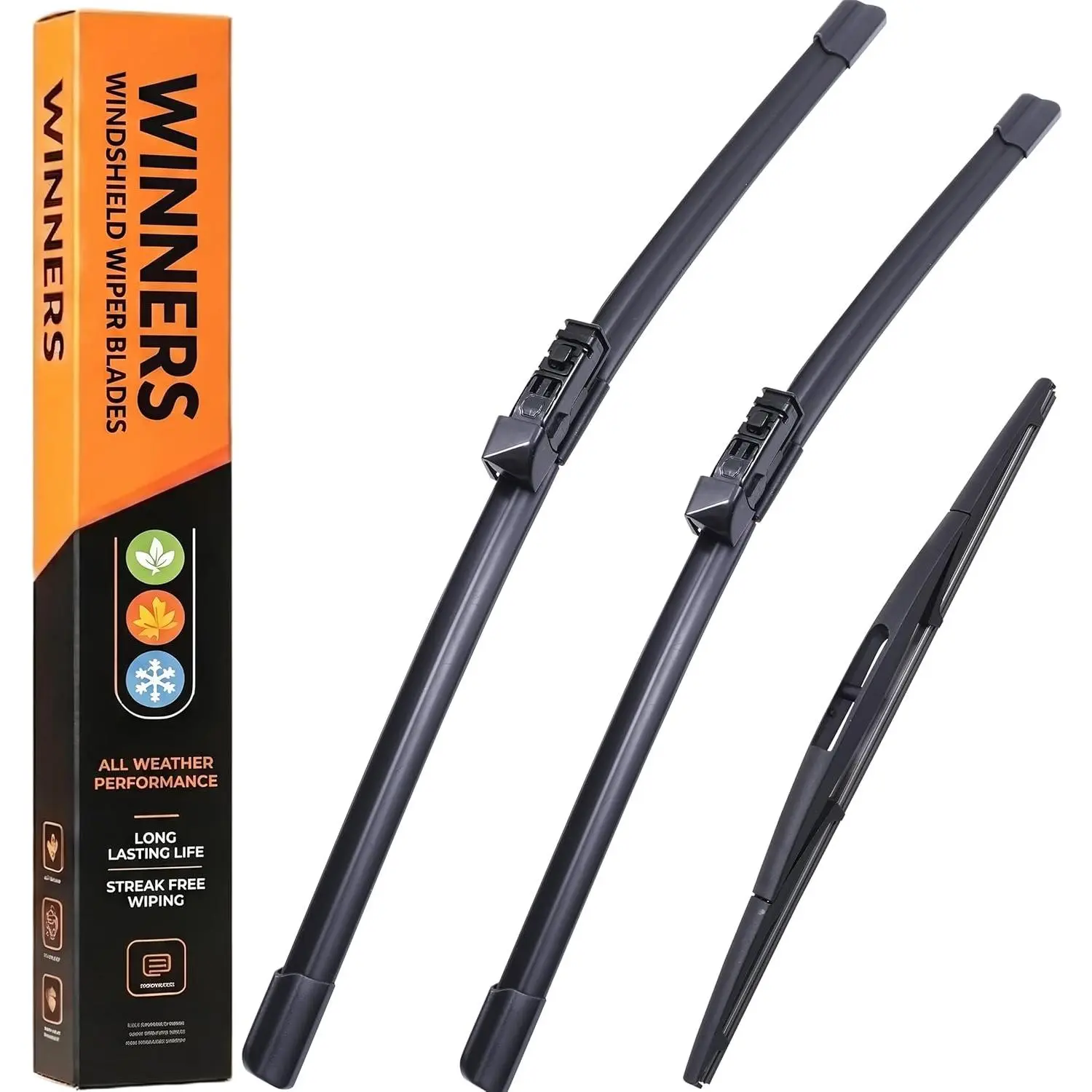 JOKG Windshield Wiper Blades for 2024 2025 2026 Subaru Crosstrek and Impreza - 26"+16" Front + 14" Rear Wipers Set of 3, Complete All-Weather Beam Blade Replacement Kit