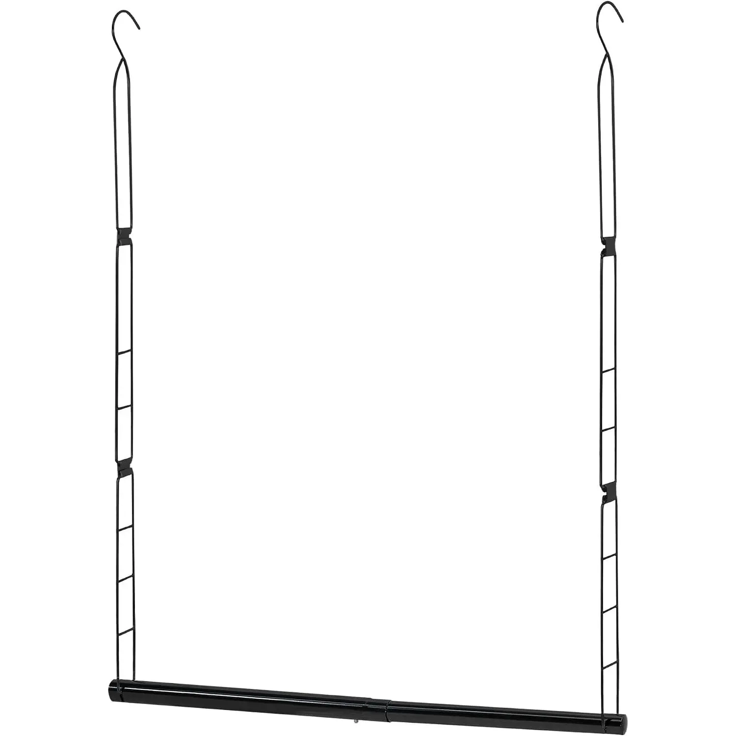 Closet Rod, Adjustable Width and Height Closet  Organizer, Space-Saving Clothes  Bar, Closet Extender  Rod Double Closet  Rod, 1 Pack Black