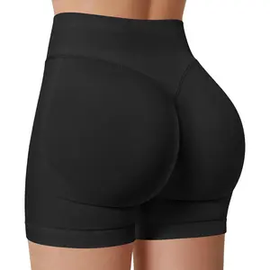Women’s 3.6 Inch / 4.5 Inch Impact Scrunch Butt Lifting Biker Shorts |   High Stretch Booty Shaping Workout Gym Yoga Running Shorts |   Soft Compression Active Bottoms for Training Daily Casual