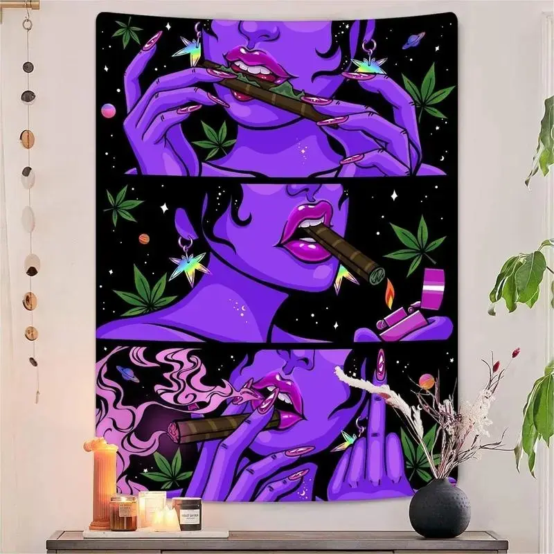 Cloud Psychedelic Tapestry Black Light Tapestry Bedroom Cool Tapestry Bedroom Living Room Wall Hanging Bohemian Tapestry Style Purple 40x60 in Decor Pink tapestry